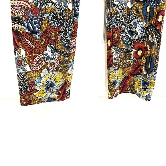 Jules & Leopold Women's Print Pants Size L Paisley Floral Made in Canada #M-1638 - Picture 5 of 7